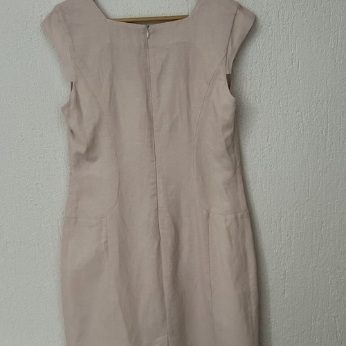Rodika Zanian pink linen blend dress size 42 like new