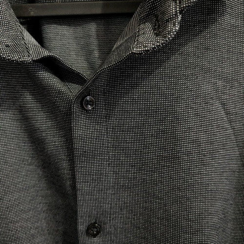 Hugo Boss men's slim fit shirt gray black size L like new