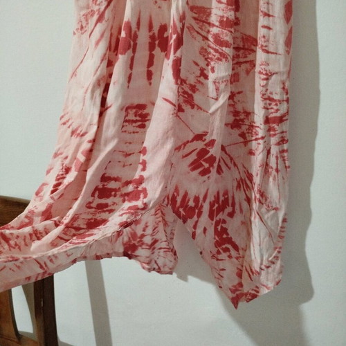 Beach dress size M new, white and red
