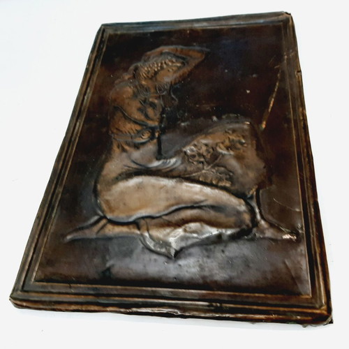 Balkan copper relief plaque Demeter 1983 31x21 cm
