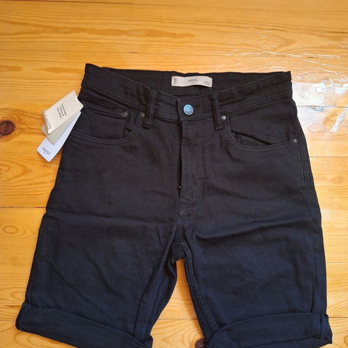 Mango black denim shorts, size S