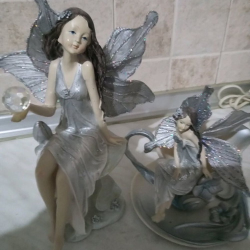Two decorative fairies used, set