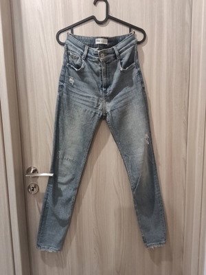 Τζιν Zara πακέτο 2, μπλε, τιρκουάζ, σαν καινούργια, ψηλομεσα