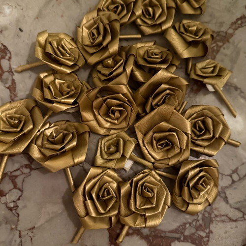 Decorative packaging stickers with rose design new, set of 20