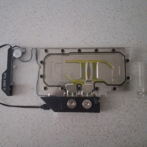 EK-Quantum Vector Strix RTX 2080 Ti D-RGB water block, nickel plexi
