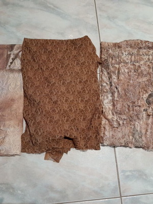 Δαντέλες βαμβακερές σε καφέ μπεζ αποχρώσεις καινούργιες