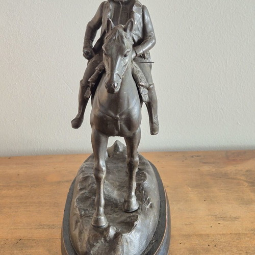 Zamak Napoleon Bonaparte Equestrian Statue, French Belle Époque