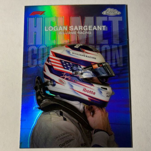 2024 Topps Chrome Formula 1 Logan Sargeant Helmet Collection like new