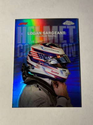 2024 Topps Chrome Formula 1 Logan Sargeant Helmet Collection like new