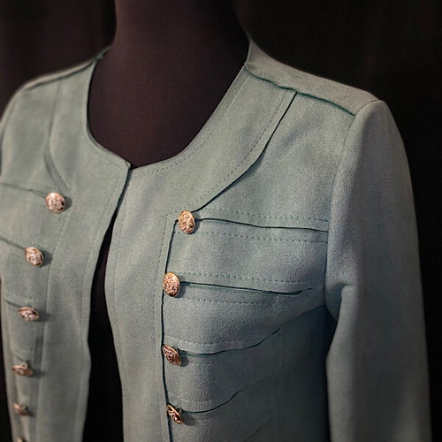 Women's suede jacket mint color size M like new
