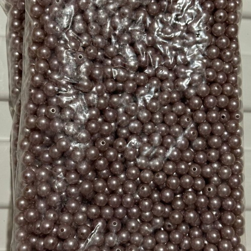 Plastic PVC pearl bead 10 mm cappuccino new, 100 g
