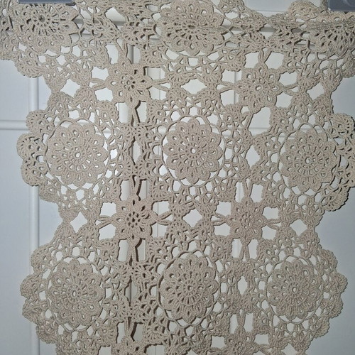 Crocheted doilies handmade, rectangular 40x25 cm, set of 3