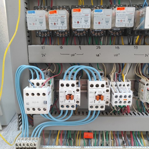 Industrial electrical control panel like new with contactors and relays