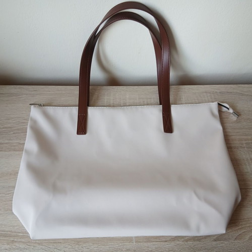 LC Waikiki shoulder bag like new, ivory with brown handles