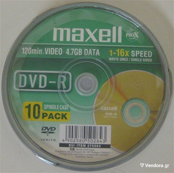  MAXELL DVD-R P10(CAKEBOX)16 X