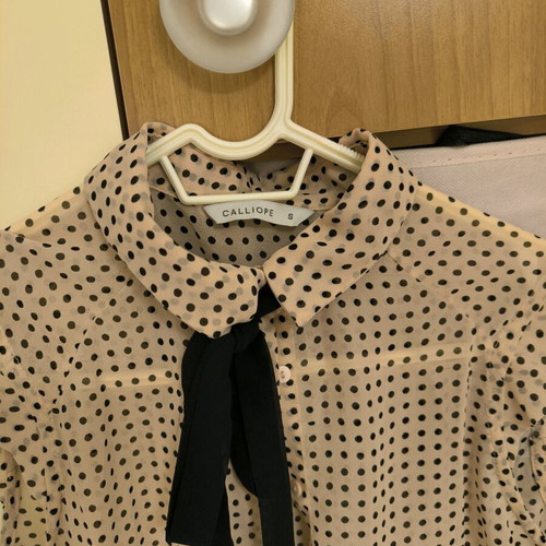 Zara honeycomb skirt medium like new and Calliope sleeveless polka dot shirt small