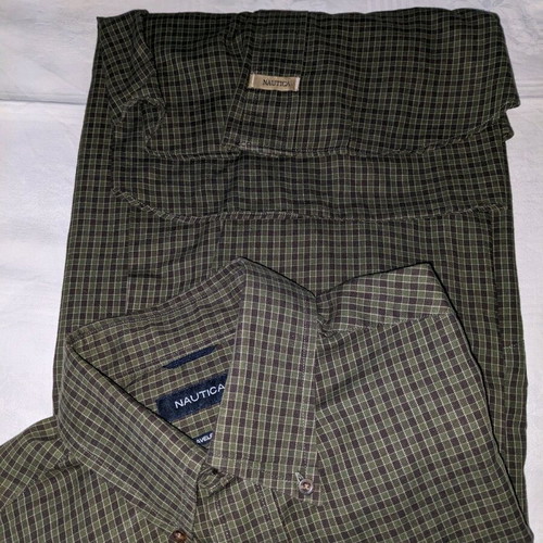 Nautika men's shirt size M with long sleeves, like new, green