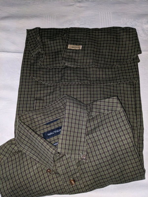 Nautika men's shirt size M with long sleeves, like new, green