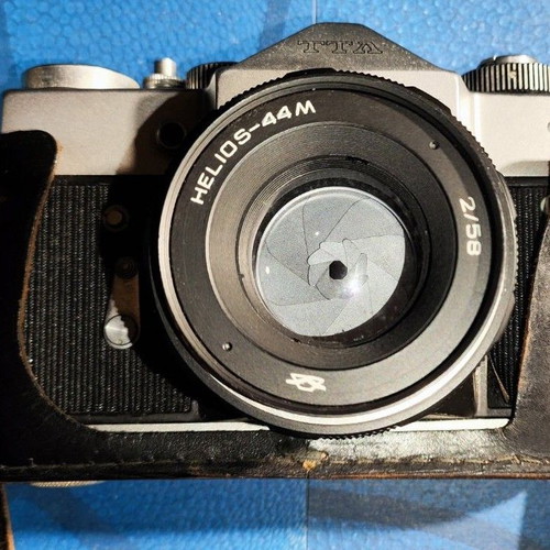 Zenit TTL vintage analog camera with Helios-44M 2/58 lens used