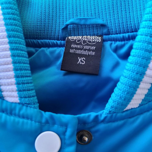 Bomber jacket Urban Classics like new, blue turquoise, size XS