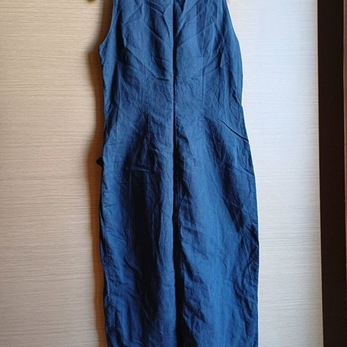 Escape linen dress used, blue, size L