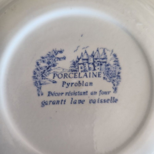 Pyroblan BP French plates used, set of 5, 23.5 cm