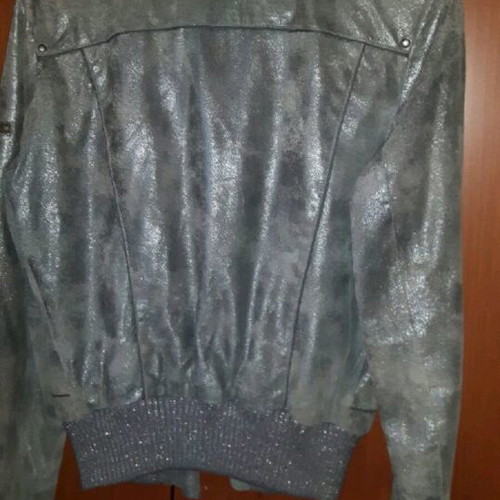 Toi & Moi women's jacket used, gray, genuine leather, sizes M-L