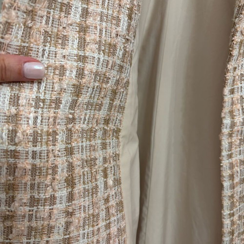 MOTF tweed coat jacket like new, pink and beige tones, size M