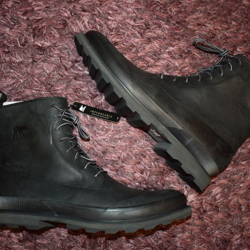 Sorel Madson waterproof mid black shoes, new, size 44.5