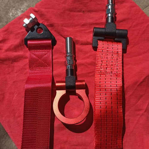 Tow straps for car bumpers new, set of 3 pieces