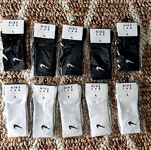 Nike Black/White Socks Καλτσες 10 Ζευγαρια