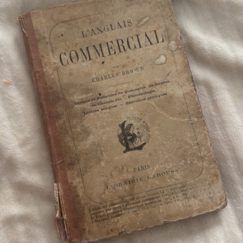Vintage French book L’anglais Commercial by Charles Brown used