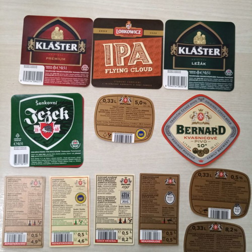 Beer labels Poland-Czech Republic No19A new, set of 30 pieces