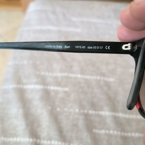 Sunglasses used, black and red