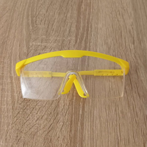 Hilka safety glasses used with adjustment and cord holes
