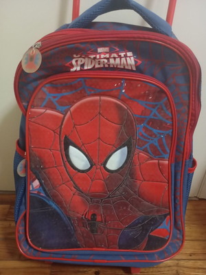 Marvel Spiderman school bag used with trolley wheels