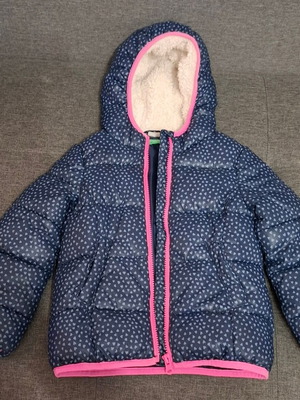 Benetton μπουφάν σαν καινούργιο, μέγεθος 3-4 ετών, μπλε και ροζ