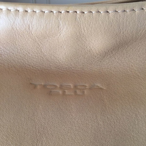 Tosca Blu shoulder bag used, leather, nude to tan color