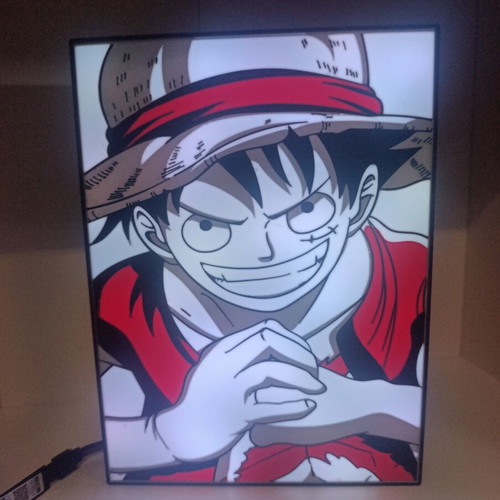 Luffy One Piece Light Box RGB LED new, wall and table lamp