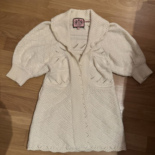 Juicy Couture vintage knitted cardigan size S, like new, cream