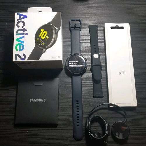 Samsung Galaxy Active 2 44mm smartwatch used with accessories