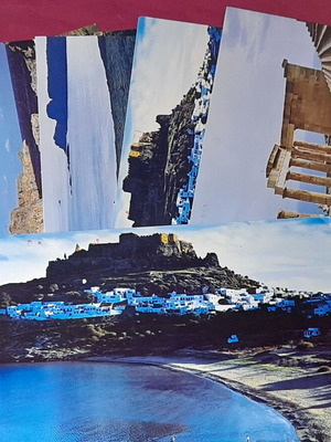 Lindos vintage colored postcards pack of 6, like new