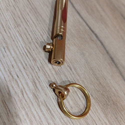 Mini pen keychain new, made of brass