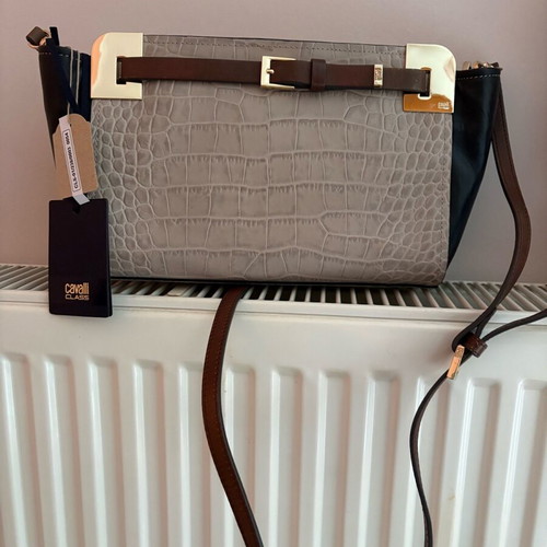 Just Cavalli Shoulder Bag gray new