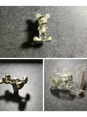 Πόμολα συρταριών Mickey Mouse σετ 6 τεμάχια + 2 δώρο, inox mat, καινούργια