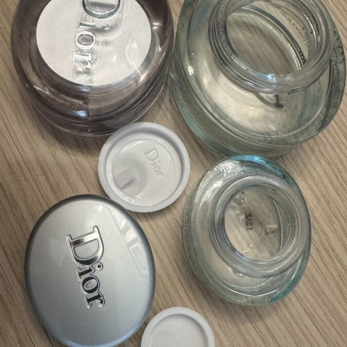Dior empty glass bottles pack of 2, 15 and 50 ml, like new