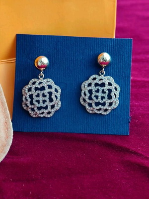 Σκουλαρίκια Folli Follie Santorini Collection σαν καινούργια, ροζ χρυσό με κρύσταλλα
