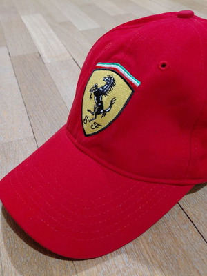 Ferrari Logo Baseball Cap One Size like new, red and yellow