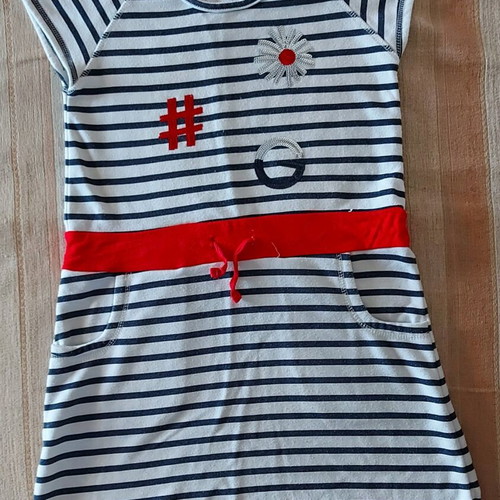 Girls' dress used, with pockets and waist drawstring