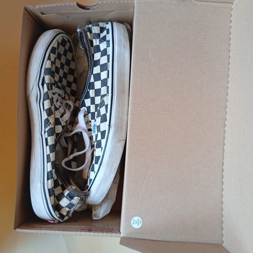 Vans Authentic casual shoes used, black and white, size 41